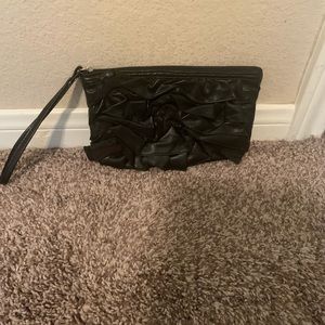 Black bag with ruffles